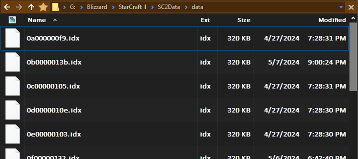 37gb "data" folder containing index files